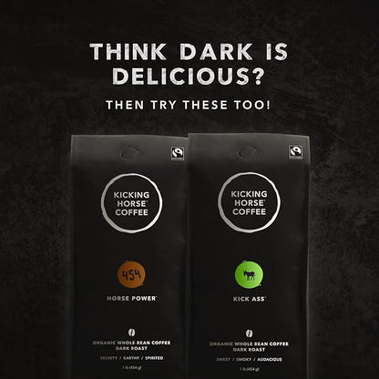 Kicking Horse Coffee Grizzly Claw, Dark Roast, Ground, Certified Organic, Fairtrade, Kosher, Black, 60 Oz, Pack of 6