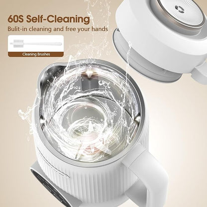 7 in 1 Nut Milk Maker Machine 28oz Automatic Almond Milk Maker for Homemade Coconut, Oat, Soy, Plant-Based Milk, Juice with 18H Delay Start/6H Keep Warm/Self Cleaning