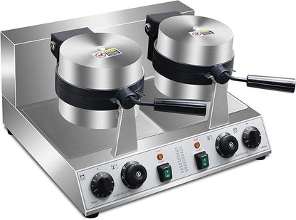 Ice Cream Burger Maker,double UFO Burger Maker,180°Rotating Ice Cream Filling Waffle Maker,Hamburger Waffle Maker Sandwich Press Non-stick Panini press waffle machine 2600W Gelato Panini Press machine