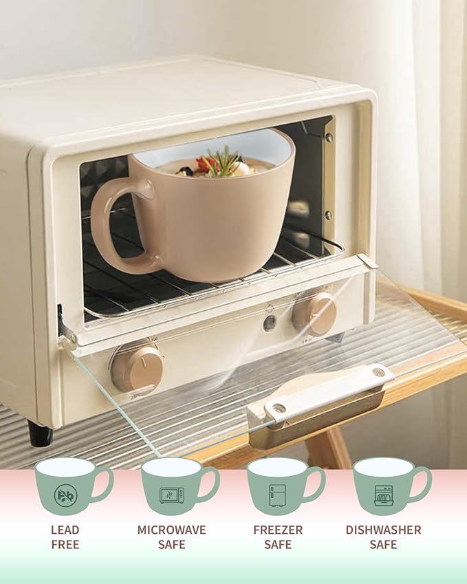 Ceramic Mugs 18oz,Large Ceramic Coffee for Men, Women, Dad, Mom, Modern Coffee Mugs With Handle For Cereal,Juice,Soup,Tea. (1Pack, blue)