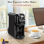 Load image into Gallery viewer, Espresso Maker for Nespresso Capsule, Lavazza Blue Capsule &amp; Coffee Powder, 19 Bar Pump Pressure Makes Authentic Espresso Coffee, Mini Espresso Coffee Machines with Removable Water Tank.