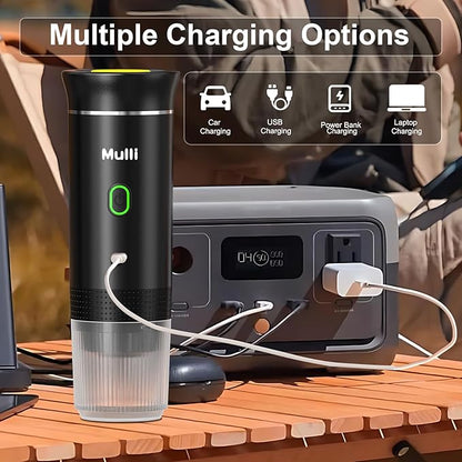 Mulli Cordless Electric Espresso Machine‌‌-Portable Coffee Maker for Ground Coffee & NS Capsule with Self-Heating Technology‌-Perfect for RV, Hiking, Camping, Office & On-the-Go Lifestyles