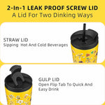 Load image into Gallery viewer, BJPKPK 30oz Insulated Tumbler With lid And Straw Stainless Steel Tumblers Travel Coffee Mug Reusable Thermal Cup,Hawaii Fruits-Yellow (Pack of 2)