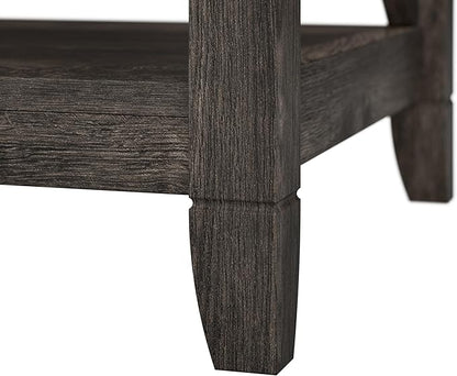 Bush Furniture Key West Coffee Table with Storage in Dark Gray Hickory