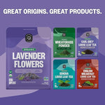Load image into Gallery viewer, FGO Organic Dried Lavender Flowers, Extra Grade Dried Buds, Imported From France for Culinary or Sachet Bags, 4oz, Packaging May Vary (Pack of 1)