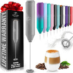 Load image into Gallery viewer, Zulay Kitchen FrothMate Powerful Milk Frother Portable &amp; Compact Handheld Foam Maker Lattes, Cappuccinos (Gray, Froth Mate)