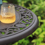 Load image into Gallery viewer, PHI VILLA 32 in Cast Aluminum Patio Outdoor Bistro Round Dining Table with Frosted Surface