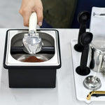 Load image into Gallery viewer, Espresso Knock Box, Stainless Steel Coffee Knock Box Large Capacity Coffee Pucks Container Espresso Machine Tool for Coffee Ground (Small)