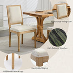 Load image into Gallery viewer, Vintage French Country Dining Chairs Set of 4, Linen Fabric Dining Chairs with a Square Back, Beige 4 Dining Chair Set, Sillas para Comedor, Kitchen &amp; Dining Room Chair (Beige, Linen, 4Pcs)