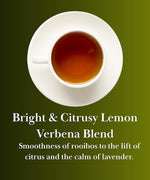 Load image into Gallery viewer, EZR Leaf Lemon Verbena Herbal Tea Caffeine-Free Decaf Relaxing Blend 20 Pyramid Tea Bags 1.4 Once with Rooibos, Lavender, Lemongrass