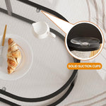 Load image into Gallery viewer, Coffee Table Black Glass Coffee Tables for Living Room, Oval Table Center Table with Sturdy Metal Frame,Modern Tempered Glass Accent Tables for Bedroom Home Office