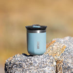 Load image into Gallery viewer, WACACO Octaroma Classico Vacuum Insulated Coffee Mug, Double-wall Stainless Steel Travel Tumbler With Drinking Lid, 6 fl oz (180ml), Cadet Blue