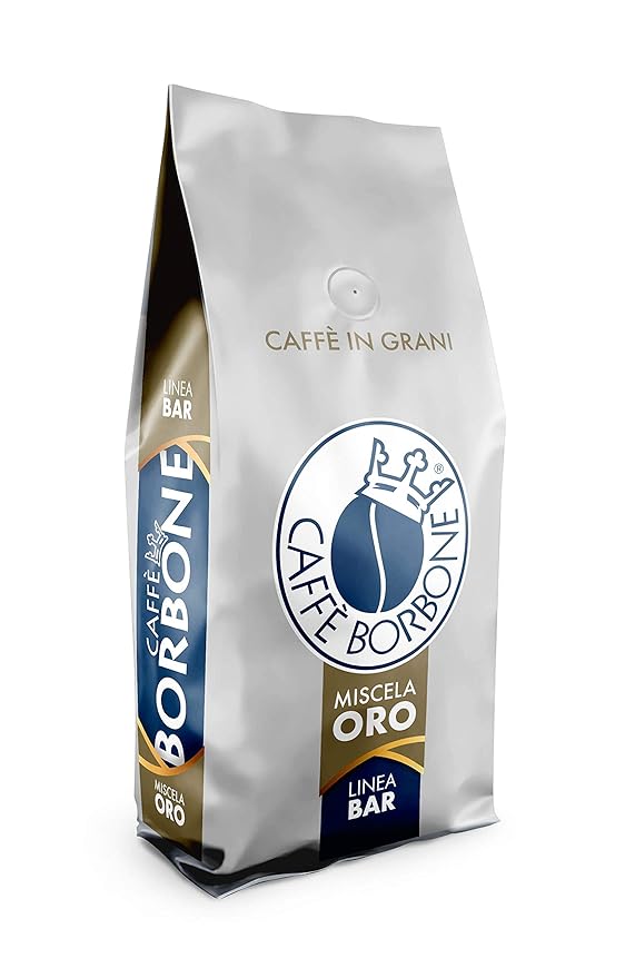 Caffe Borbone Whole Bean Coffee, Medium-Dark Roast, Gold Blend, Authentic Italian Coffee, 2.2 lb Bag (Pack of 2)