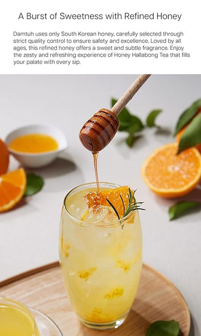 Damtuh Honey Jeju Hallabong Tangerine Preserves Tea – Natural Sweetness with Real Tangerine Slices, No Artificial Additives – Perfect for Tea, Jam, or Salad Dressing – 2.2lb 1000g