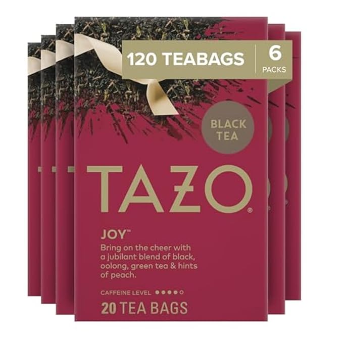 TAZO Joy Limited Edition Seasonal Black Tea Blend Tea Bags, 120 Total Bags (20ct - Pack of 6)