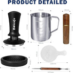 Load image into Gallery viewer, 22 PCS Espresso Accessories Kit, 58mm Spring Loaded Calibrated Espresso Coffee Tamper Set with Tamper Mat, WDT Tool, Latte Art Kit, Frothing Pitcher and Towel for Coffee Making (58mm)