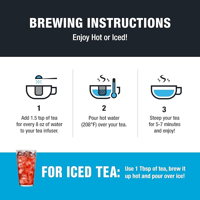 Tiesta Tea - Strawberry Lemonade, Loose Leaf, Strawberry Lemon Herbal Tea, Premium Non-Caffeinated Fruit Blend, Make Hot or Iced, Brews Up to 50 Cups, 4 Ounce Refillable Tin