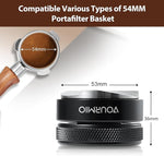 Load image into Gallery viewer, 53mm Coffee Distributor - Adjustable Depth Stainless Steel Base Espresso Distribution Tool, Compatible with Breville 54mm Portafilter, Professional Barista Espresso Accessories