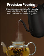 Load image into Gallery viewer, Vianté Electric Gooseneck Kettle with Precise Temperature Control. Pour Over Coffee &amp; Tea Kettle. Boil-Dry Protection &amp; Keep Warm Function. Stainless Steel, BPA-Free. Includes V60#2 Filters. 0.8L