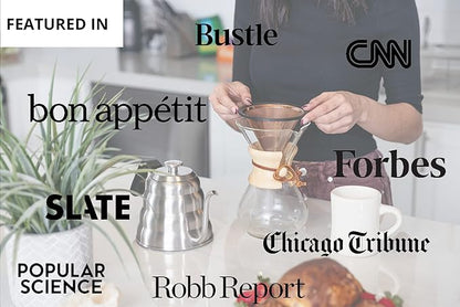 Barista Warrior Compatible for Chemex, Hario V60 & popular coffee makers, Pour Over Coffee Filters- Reusable and Permanent Coffee Cone Dripper (Copper Coated)