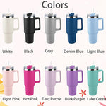 Load image into Gallery viewer, Ships Next Day,Birth Flower 40 Oz Tumbler with Handle and Straw, Personalized Tumbler with Name Insulated Cup Reusable Stainless Steel Water Bottle Travel Mug Christmas Birthday Gifts for Women