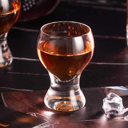 KAMMAK Shot Glasses Set of 2, 60ml/2oz Clear Espresso Shot Glass with Heavy Base for Bar Restaurants Home, Small Whiskey Shot Glass for Vodka, Whiskey, Tequila, Spirits & Liquors