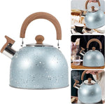 Load image into Gallery viewer, Hemoton Stovetop Tea Kettle Stainless Steel Whistling Teapot Water Kettle Stove Coffee Kettle with Ergonomic Handle for Boiling Water 2L Blue