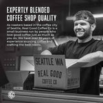 Load image into Gallery viewer, Real Good Coffee Company Whole Bean Light Roast Coffee - Breakfast Blend Light Roast Coffee Beans - Fresh Roasted Brew with Citrus &amp; Chocolate Notes - 32 Oz