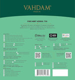 Load image into Gallery viewer, VAHDAM, Pure Mint Herbal Tea (100 Pyramid Tea Bags) Caffeine Free, Non GMO, Gluten Free | Blend of Spearmint &amp; Peppermint - Sweet &amp; Minty | Resealable Ziplock Pouch