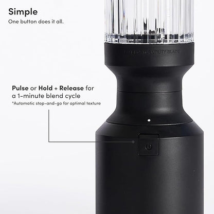 Beast Mighty 850 | Premium Compact Personal Blender | Smoothies, Shakes, Dressings, Sauces, Desserts, Dips | Blends Ice and Frozen Fruit | Includes Extra Lids and Straws | 850W (Carbon Black)