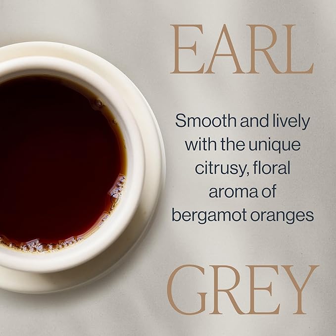 Rishi Tea Earl Grey Tea - Organic Loose Leaf Pure Black Tea with Bergamot Oil, Energizing & Caffeinated - 16 Ounces, 50+ Servings