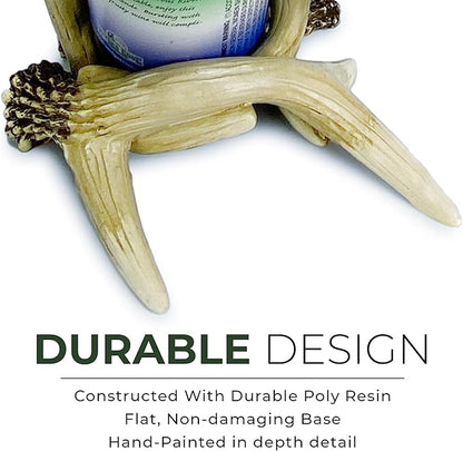 Rivers Edge Products 750ml Wine Bottle Holder - Hand-Painted Poly Resin Animal Kitchen Decor - Unique, Rustic Home Decor for Countertop and Bar - Wine Accessories for Wine Lovers