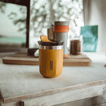 Load image into Gallery viewer, WACACO Octaroma ClassicoTravel Coffee Mug, Double-wall Stainless Steel Travel Tumbler With Drinking Lid, 6 fl oz (180ml), Amber Yellow
