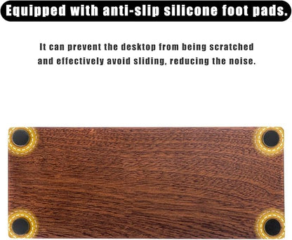 Solid Wood Espresso Tamping Station - Adjustable Height 51-58mm Coffee Tamper & Portafilter Holder, Non-Slip Multi-Functional Espresso Organizer for Coffee Accessories Storage，Portafilter Holder