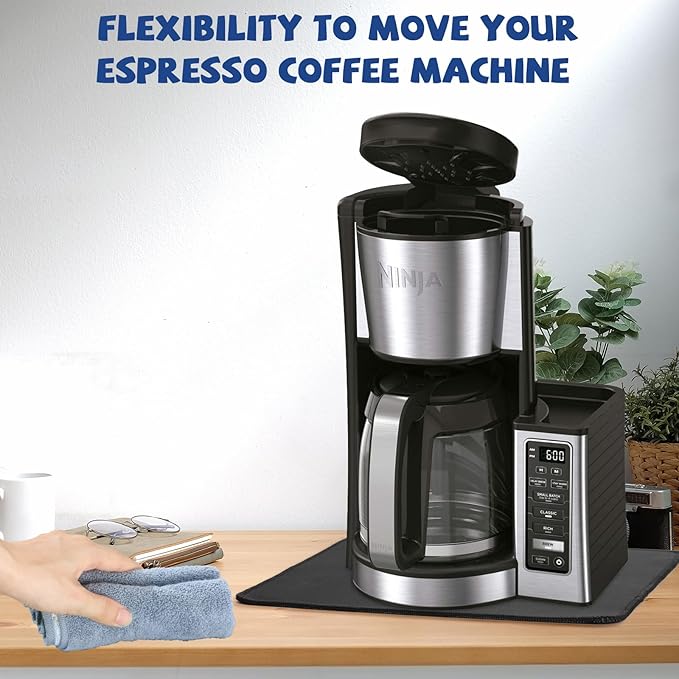 Sliding Pad for Ninja Drip Coffee Maker (13.77"×9.8")- Smooth Glide with Anti-Slip Base - Perfect Accessories Fit for Ninja 12 Cup Programmable Coffee Maker