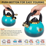 Load image into Gallery viewer, Tea Kettle Stovetop Whistling Kettle Teapot, Food Grade Stainless Steel Teakettle for Stove Top with Heat Proof Ergonomic Handle, 3.1 Quart Tea Pot