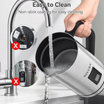 Load image into Gallery viewer, Secura Milk Frother, Electric Milk Steamer Stainless Steel, 8.4oz/250ml Automatic Hot and Cold Foam Maker and Milk Warmer for Latte, Cappuccinos, Macchiato, 120V