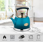 Load image into Gallery viewer, Tea Kettle Stainless Steel Teapot, Stainless Steel Teakettle for Stove Top with Heat Proof Ergonomic Handle 3.0 Quart