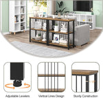 Load image into Gallery viewer, FOLUBAN 3 Tier Bookshelf, Industrial Wood and Metal Bookcase, Small Book Shelf for Home Office Bedroom Living Room, Rustic Brown