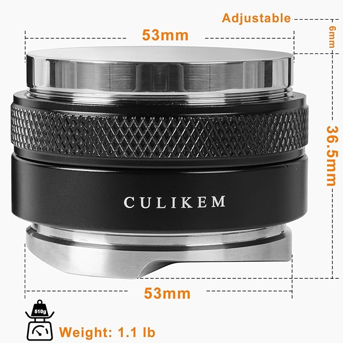 CULIKEM-Espresso Tamper Coffee Distributor Tool - Dual Head Espresso Leveler Fits for Portafilter, Espresso Hand Tamper