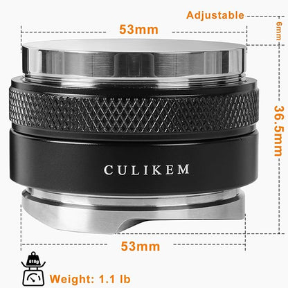 CULIKEM-Espresso Tamper Coffee Distributor Tool - Dual Head Espresso Leveler Fits for Portafilter, Espresso Hand Tamper