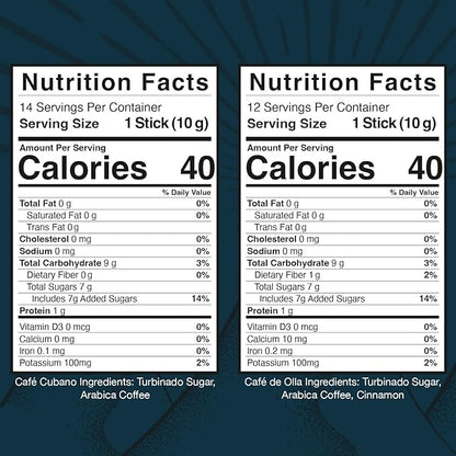 Oriente Variety Pack Instant Coffee, 40 ct, Cafe Oriente, Cafe Cubano, Cafe De Olla– 100% Arabica Coffee, Instant Hot or Iced Coffee - Just add water