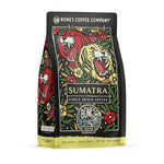 Load image into Gallery viewer, Bones Coffee Company Sumatra Single-Origin, Dark Chocolate, Smoky Earthy Notes, Whole Coffee Beans, Low Acid Darl Roast Arabica Beans Flavored Coffee, 12 oz Whole Bean