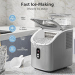 Load image into Gallery viewer, Countertop Ice Cube Maker Machine with External Water Tank,16Pcs/5Mins,34Lbs/Day,2 Ways to Add Water,Portable Compact Small Ice Maker with Self-Cleaning,Perfect for Home/Kitchen/Camping/RV