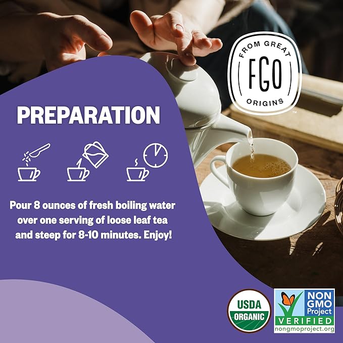 FGO Organic Dried Lavender Flowers, Extra Grade Dried Buds, Imported From France for Culinary or Sachet Bags, 16oz Bulk, Packaging May Vary (Pack of 2)