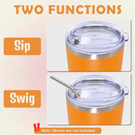 Load image into Gallery viewer, 20oz Tumbler Bulk Stainless Steel Tumbler Cup with Lid Vacuum Insulated Double Wall Travel Mug, Durable Powder Coated Travel Coffee Tumbler Mug for Hot &amp; Cold Drinks, Orange,8 Pack