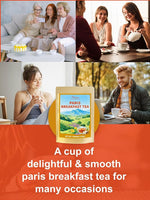 Load image into Gallery viewer, TeeLux Paris Breakfast Tea Bags, Blend Black Tea with Natural Vanilla &amp; Bergamot Flavor, Robust &amp; Smooth Taste, 100 Count