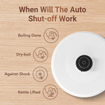 Load image into Gallery viewer, Mecity Electric Kettle Stainless Steel Gooseneck Water Kettle Water Boiler for Pour Over Coffee Fast Heating, Auto Shut Off, 27 fl oz, 1000W, Milk White