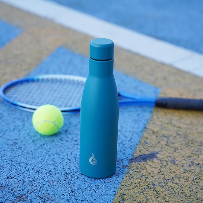 BJPKPK Insulated Water Bottle 17oz Stainless Steel Water Bottles Dishwasher Safe Reusable Metal Thermal Keep Cold and Hot,Laguna