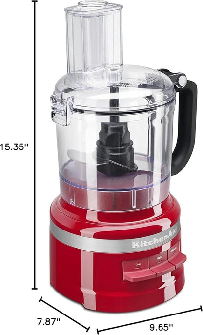 KitchenAid KFP0718ER 7-Cup Food Processor Chop, Puree, Shred and Slice - Empire Red